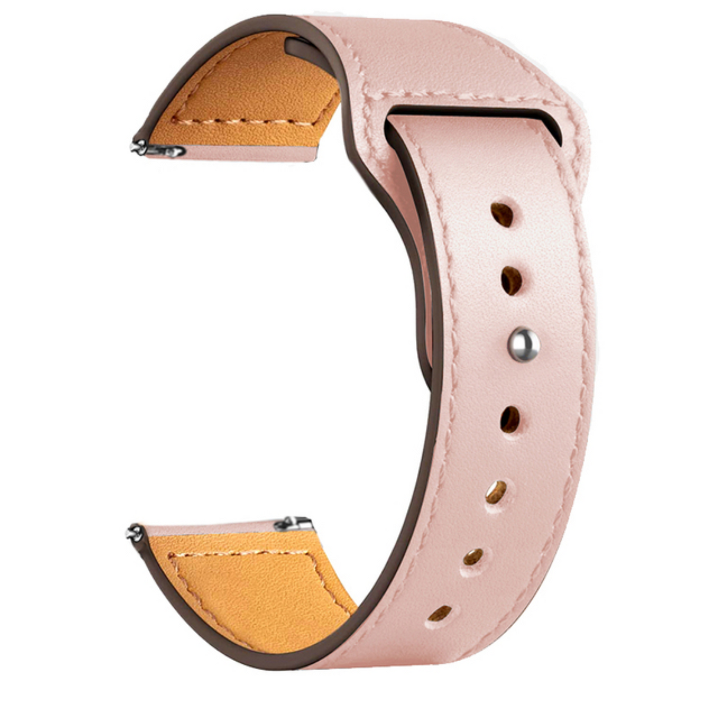Pink leather loop modern buckle -